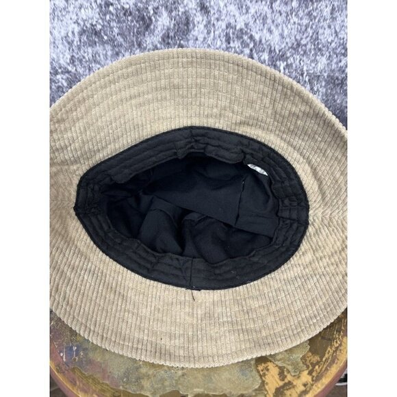 Vintage style bucket hat grandpacore velveteen corduroy tan fall winter cozy - Picture 6 of 11